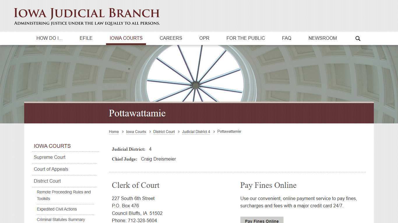 Pottawattamie | Judicial District 4 | Iowa Judicial Branch